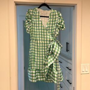 Green and blue Tanya Taylor dress